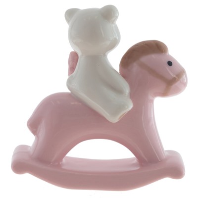 Фигурка декоративная "Мишка на лошадке", L8 W3,5 H8,5 см, 2в.