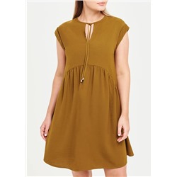 Mustard Tiered Waist Dress