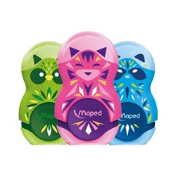 Точилка с ластиком MAPED LOOPY Mini Cute, с контейнером, корпус ассорти, 049113