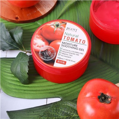 Jigott Увлажняющий успокаивающий гель с экстрактом томата / Natural Tomato Moisture Soothing Gel, 300 мл