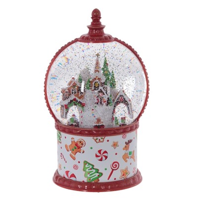 GAEM Фигурка декор в шаре "Пряничный дом" (свет, вьюга, муз, движ, AA х3 н/п +USB), D16 cм, L15 W15 H27 с