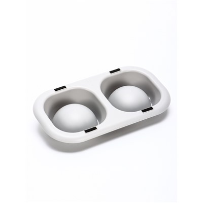 Миска для животных Дубль Мини  0,2 л , Soft-touch, смоки