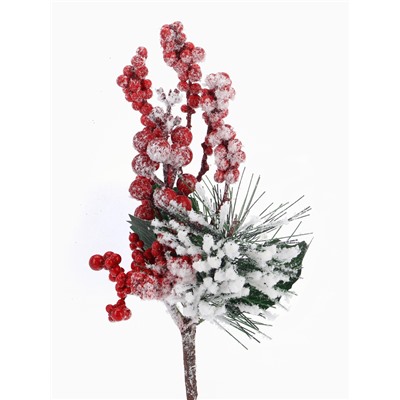 Еловая ветка декоративная «Зимнее волшебство. Грёзы», 24 см