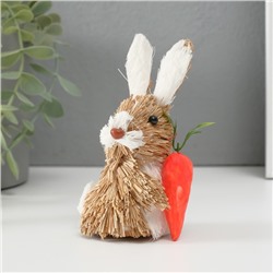 Фигурка «Милый зайка с морковкой», 8×4.7×12.3 см
