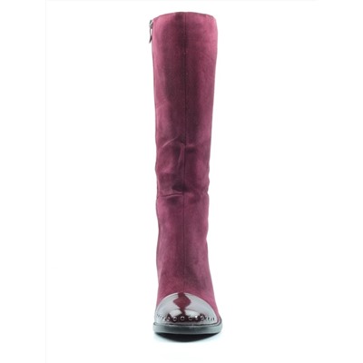 02-A396-371BM-2 WINE Сапоги женские (натуральная замша, натуральный мех (еврозима))