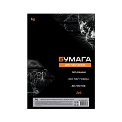 Бумага для черчения А4, 40л., BG (бумага Гознак), без рамки, 200г/м2 в КОРОБЕ