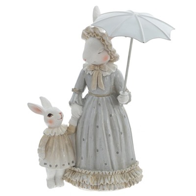 GAEM Фигурка декоративная "Зайчиха с зайчонком", L15,5 W12 H21 см