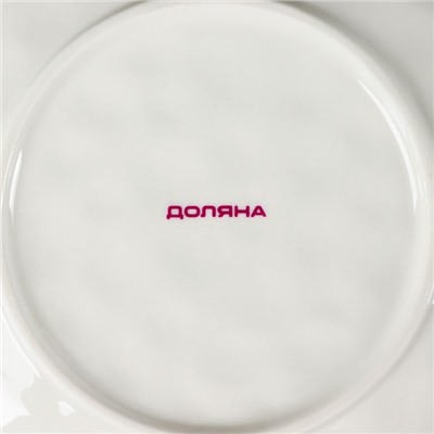 Тарелка Доляна «Космос», d=18.5 см, фарфор, белая, синяя