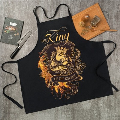 Фартук Этель The King of the kitchen 73×71 см, 100% хлопок, саржа 190 г/м²