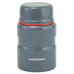 Термос пищевой 500 мл со складной ложкой из нержавеющей стали WEBBER SSV-0500/25N серый