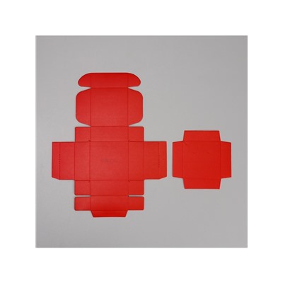 Коробка подарочная под бижутерию двухсторонняя, упаковка, «Красная», 7.5 х 7.5 х 3 см