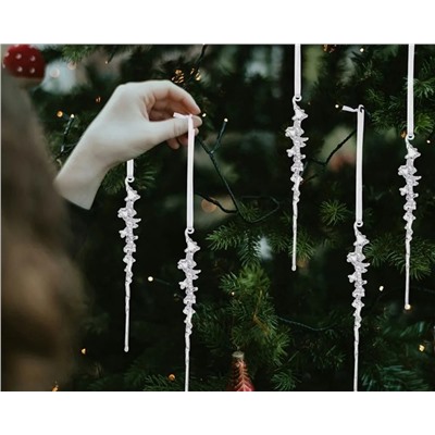 61117 Сосульки на елку прозрачные