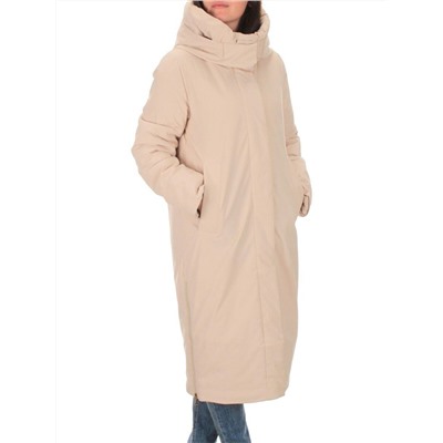 22377 BEIGE Пальто зимнее женское облегченное (150 гр. холлофайбера)