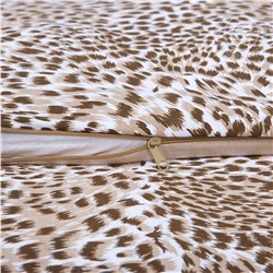 Пододеяльник трикотажный на молнии Леопард Арт Дизайн