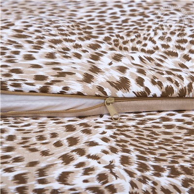 Пододеяльник трикотажный на молнии Леопард Арт Дизайн