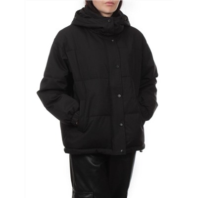 S24-268 BLACK Куртка демисезонная женская (100 гр. холлофайбер)