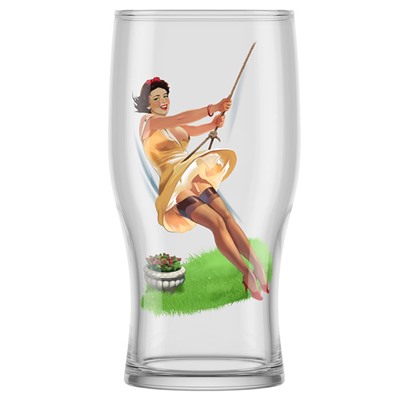 Бокал пивной 500 мл 2 штуки "Pin-up beer" 304/2-Д