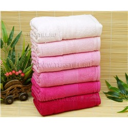 50x90 см. 6 шт/уп. Махровые Лицевые Полотенца Zumrut Pembe - Nurpak