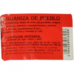 Longaniza de pueblo Peña Cruz sarta 380 g aprox