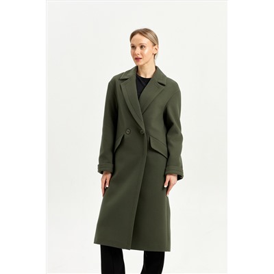 Пальто женское демисезонное 24710 (хаки)