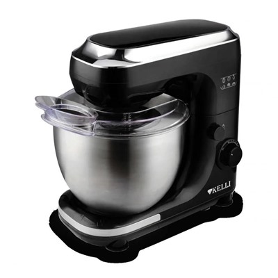 ???Миксер КЕЛЛИ-5114 ЧЕРНЫЙ с чашей металл (РАСППРОДАЖА ПОТЕРТОСТИ)