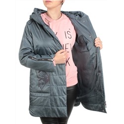 ZW-2181-C GRAY/GREEN Куртка демисезонная женская BLACK LEOPARD (100 гр.синтепона)