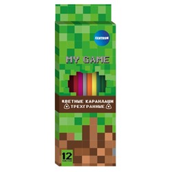 Карандаши 12цв пластик 177мм трехгранные MY GAME CENTRUM 70375/12/Китай