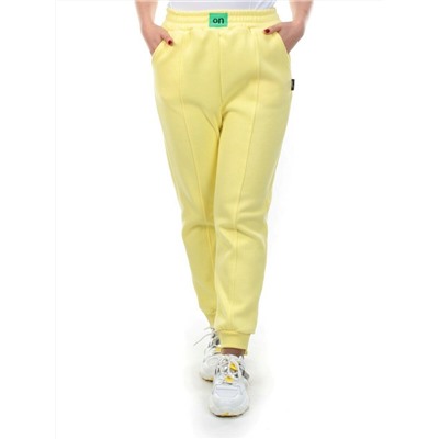 07 YELLOW Брюки спортивные женские на флисе (100% хлопок) 7986