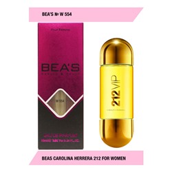 Парфюм Beas Carolina Herrera 212 Vip for women W554 10 ml, Парфюм женский Beas W554 создан по мотивам аромата Carolina Herrera 212 Vip