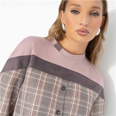 Свитшот комбинированный с замшей, Всплеск эмоций (восхищение)