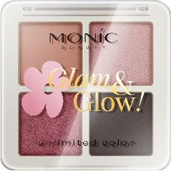 MONIC BEAUTY Тени для век 4 цв Glam&Glow! Unlimited All Day Color 06 Vintage Rose