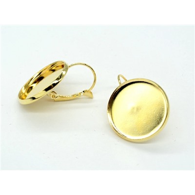 Основы для сережек 20мм золотистые, 1 пара