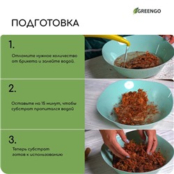 Чипсы кокосовые, для террариумов и растений, в брикете, 5 л, Greengo