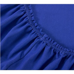 Простыня трикотажная на резинке синий Текс-Дизайн