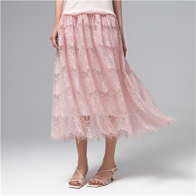 Платье комбинированное с кружевом, Доведу до мечты (soft pink)