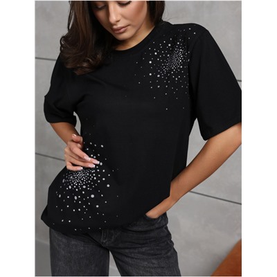 Футболка "Иней" черный женская