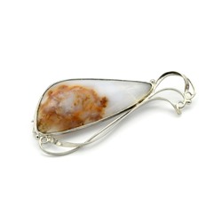 Брошь агат 58*25мм