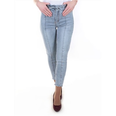 0062 GRAY/BLUE Джинсы женские зауженные YTD JEANS