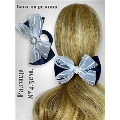 Бантик на эластичной резинке ажурный 6 шт Арт 239/4