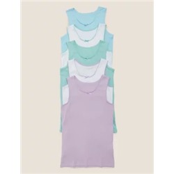 5pk Pure Cotton Vests (2-16 Yrs)
