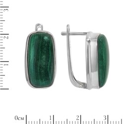 Серьги 'Белла' с малахитом ИВСК33410Х20МХ0N6