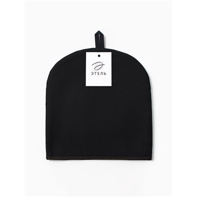Грелка на чайник Этель Home collection black 28×28 см, 45% лён, 55% хлопок