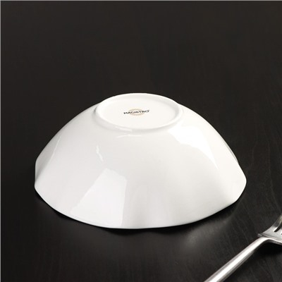 Салатник Magistro La Perle, 650 мл, d=17.5 см, фарфор, белый