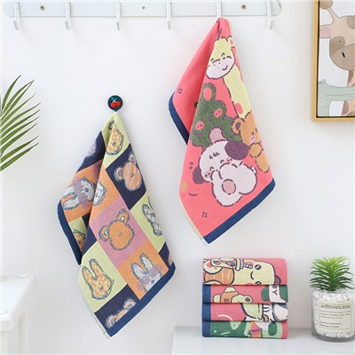Gauze cartoon children's sweat towel, wholesale