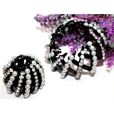 Краб для прически с жемчугом КР29 4 шт