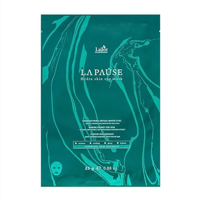 Lador Увлажняющая маска для лица с морским коллагеном и кипарисовой водой / La-Pause Hydra Skin Spa Mask, 25 г