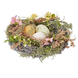 GAEM Изделие декоративное "Гнездо пасхальное", L14 W14 H6 см