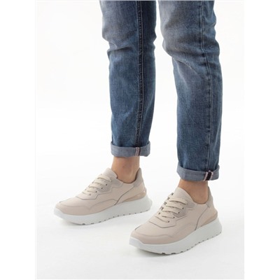 03-YJ428-1 BEIGE Кроссовки женские (натуральная кожа)