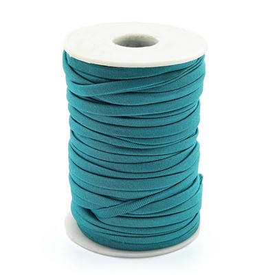 Шнур для плетения нейлоновый 5*2мм цв.бирюзовый.