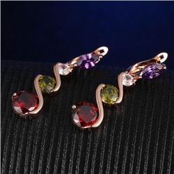 1G0014 Серьги с позолотой, 36х9х12мм